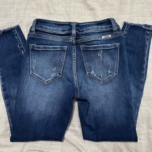 KanCan Distressed Dark Blue Cropped Jeans